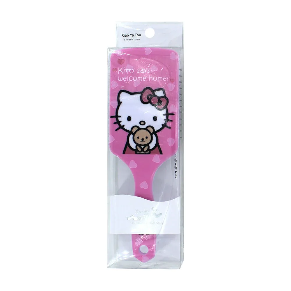 Cepillo para cabello rectangular de plástico con estampado de personajes hello kitty, variedad de diseños / 100018