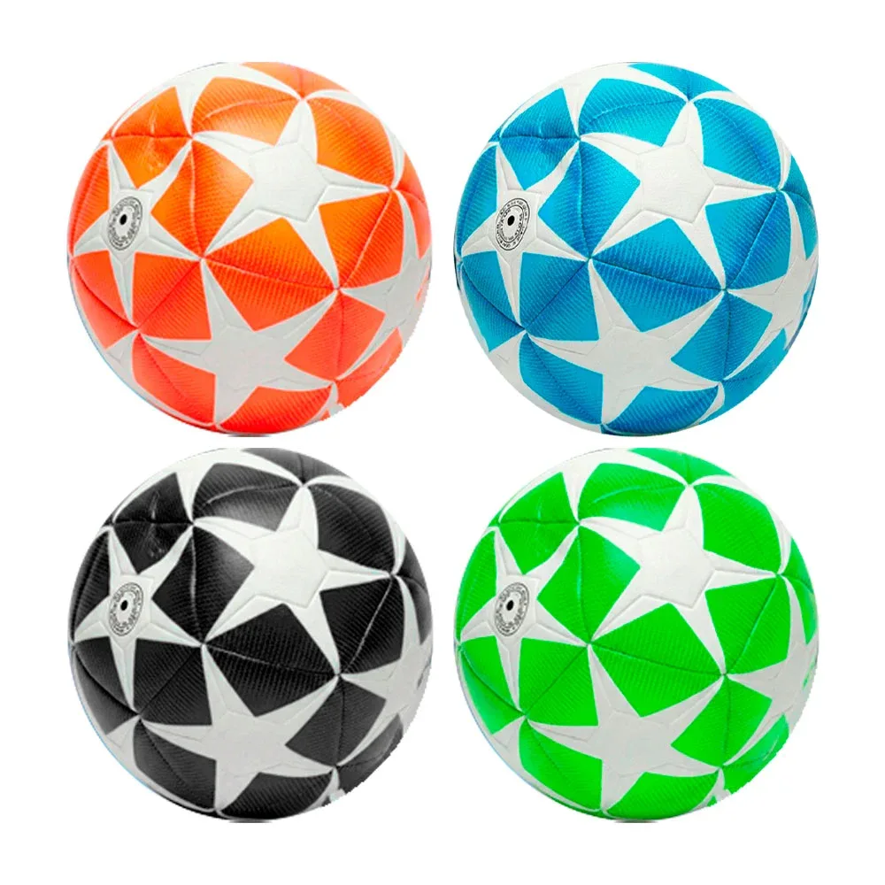 Balón de fútbol profesional no.5 con diseño de estrellas + accesorios dep.62.14