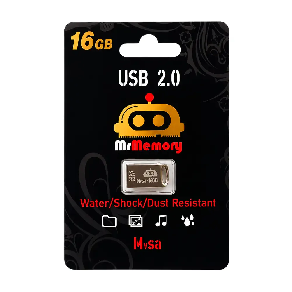 Mini memoria usb 2.0 mrmemory metálica de 16gb de alta resistencia / umv2.0/16gb