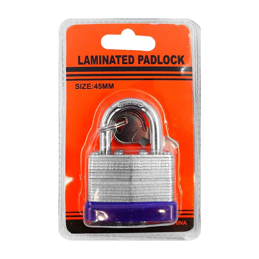 Candado laminado de 45mm con juego de 2 llaves / laminated padlock / tl43140