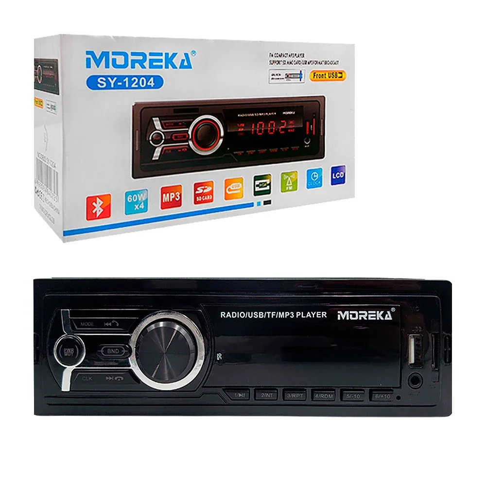 Autoestéreo moreka con usb, auxiliar, tf, multifuncional con manos libres