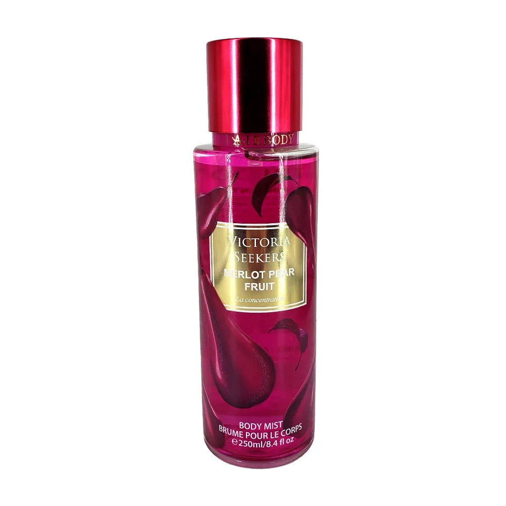 1pza Perfume merlot pear fruit con fragancia para dama 250ml / victoria seekers / airbody / ab5047