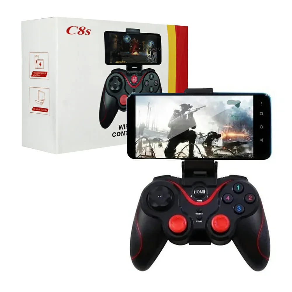 Control joystick inalámbrico c8s con base para teléfono celular / ar46 / to-1511