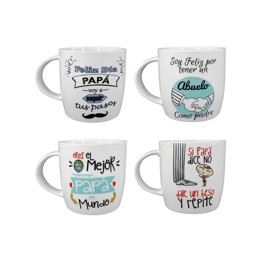 Taza de cerámica con temática feliz día del padre, variedad de diseños 17236724521