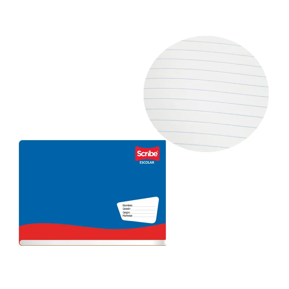 Cuaderno scribe italiano grapado con 100 hojas de raya / 402983 / 100207 / 6130