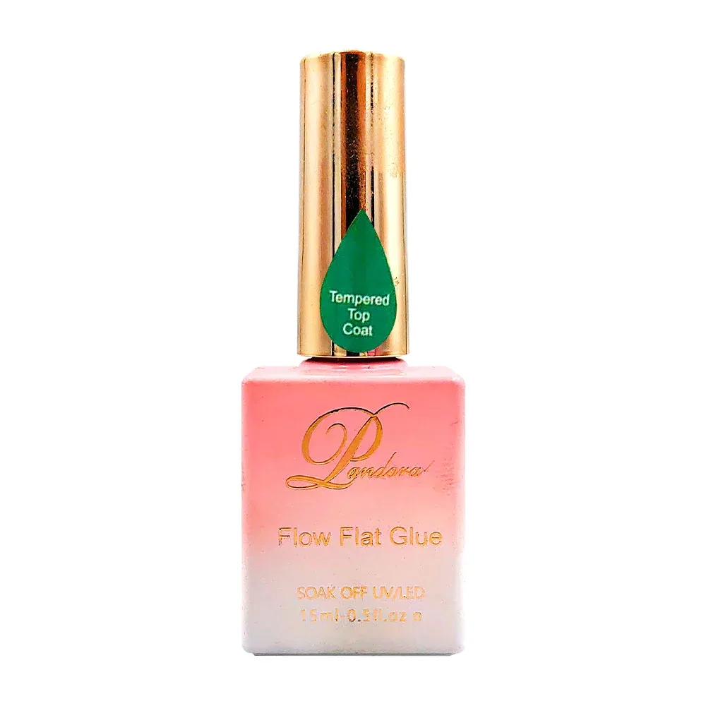 1 pza esmalte tempered top coat pandora, 15 ml, soak off uv / led / pgn0404