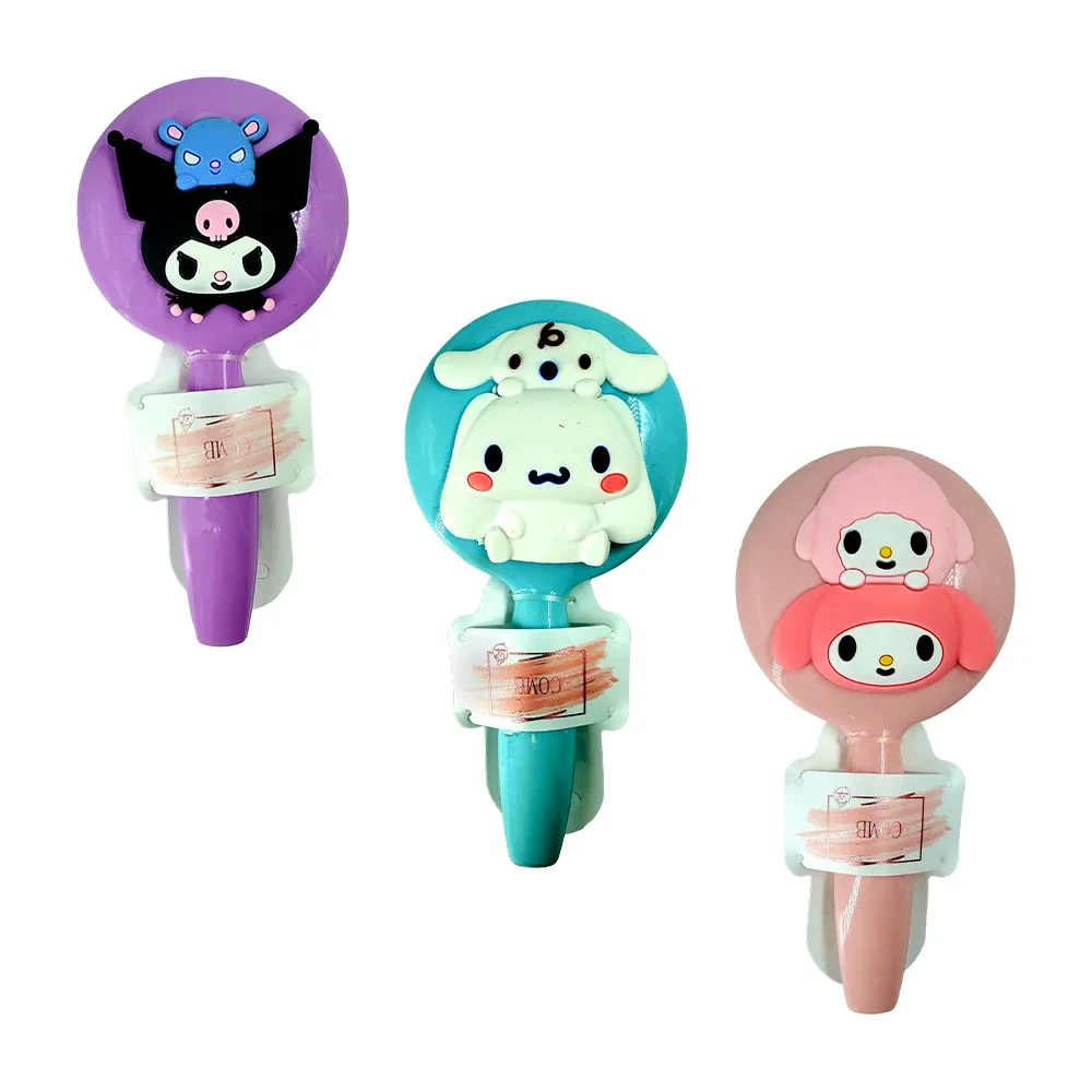 Mini cepillo redondo con figura de los personajes de hello kitty sanrio, variedad de modelos / 24-sz-009
