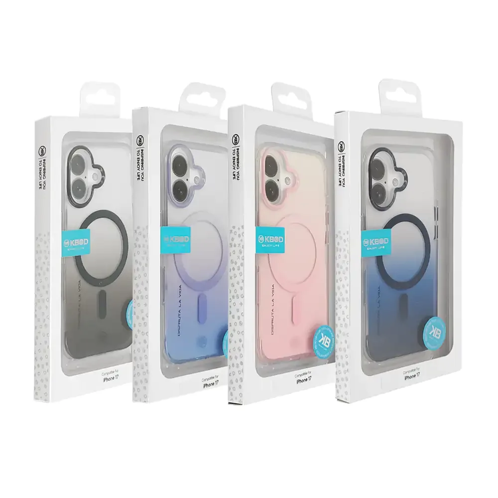Funda bicolor para iphone 17 con efecto degradado y magsafe, variedad de colores