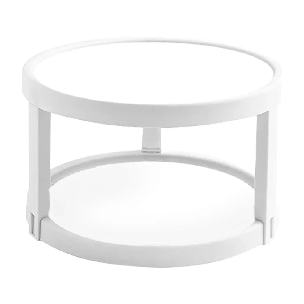 Estante organizador redondo giratorio multifuncional de 2 niveles  / rotating storage tray / 13696