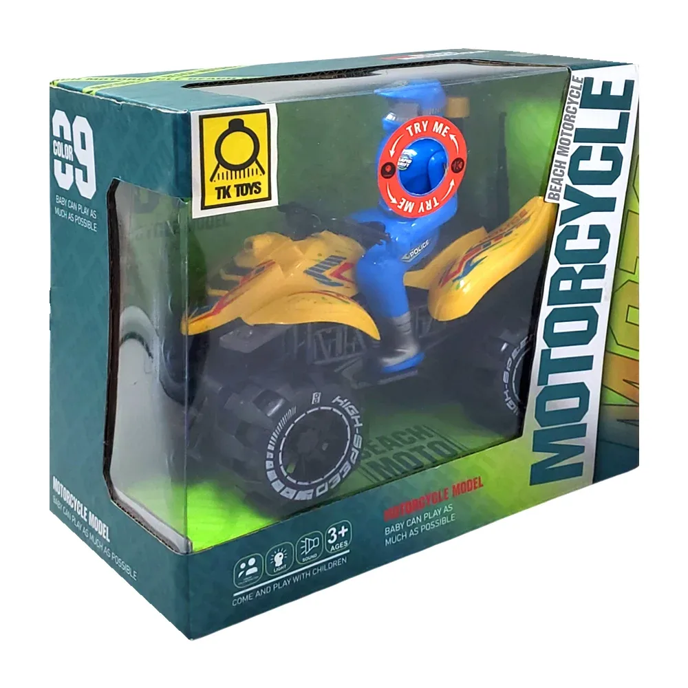 Motociclista en cuatrimoto todo terreno, beach motorcycle / tk toys/ 9860-1