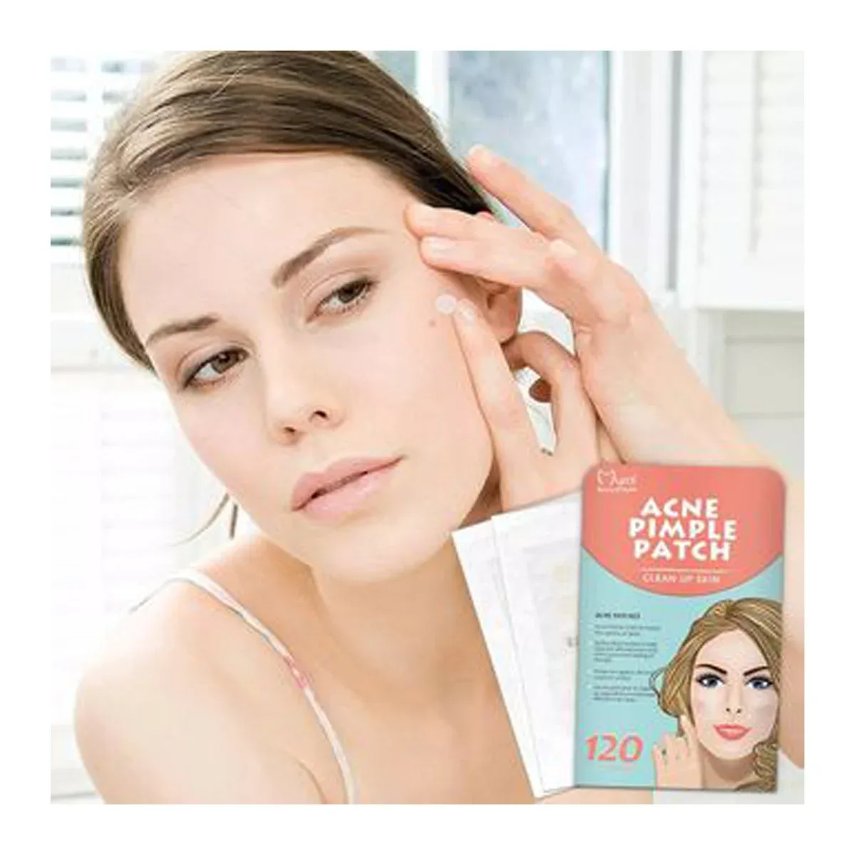 Paquete 120 parches desinflamatorios faciales para el acné / acne pimple patch / 15516