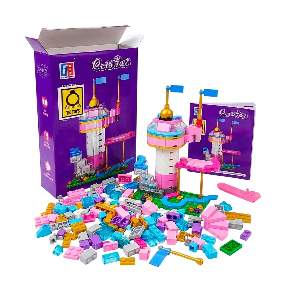 Paquete de blocks para figura armable en forma de castillo, variedad de modelos / castle 8in1