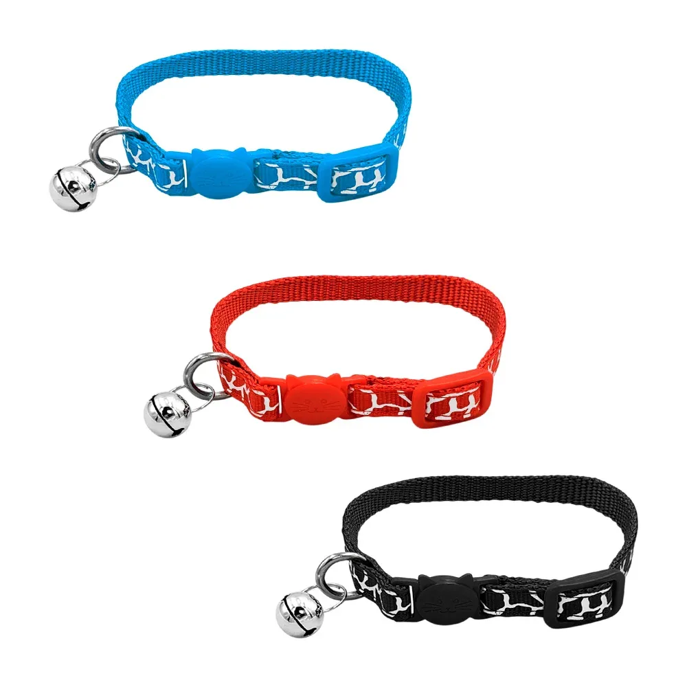 1pz collar pequeño de tela para mascotas, estampado de vaca con broche de gato