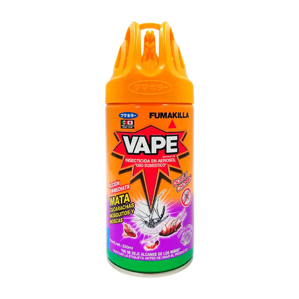 Insecticida vape en aerosol con doble chorro, aroma a lavanda, 250ml / 360590