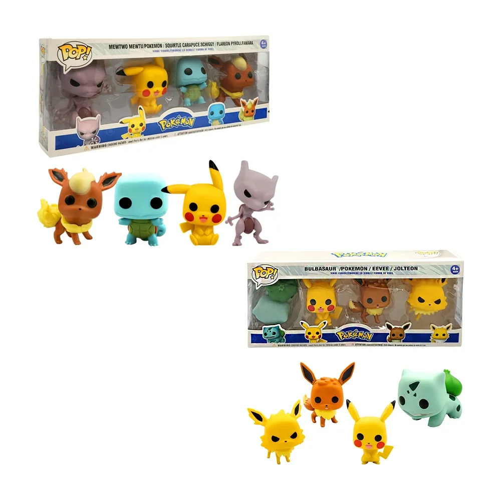 Paquete con 4 pop figuras grandes de pokémon, variedad / 230088