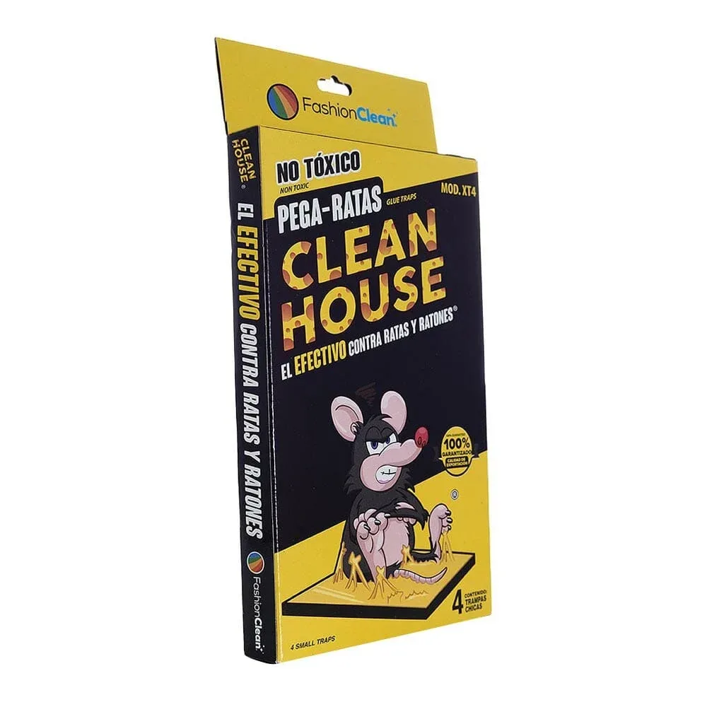 Paquete con 4 trampas chicas clean house pegaratas / xt4