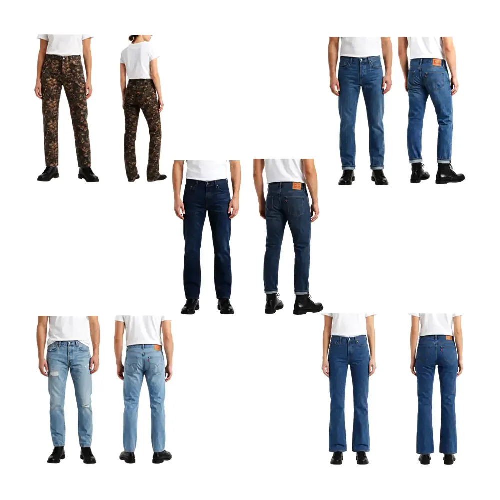 Pantalón levis original corte 501 stretch, variedad de modelos y tallas