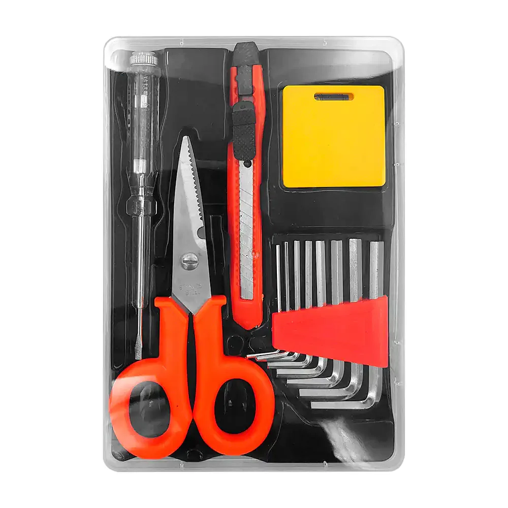 Estuche con 4 herramientas y 8 llaves allen multifuncionales para uso doméstico