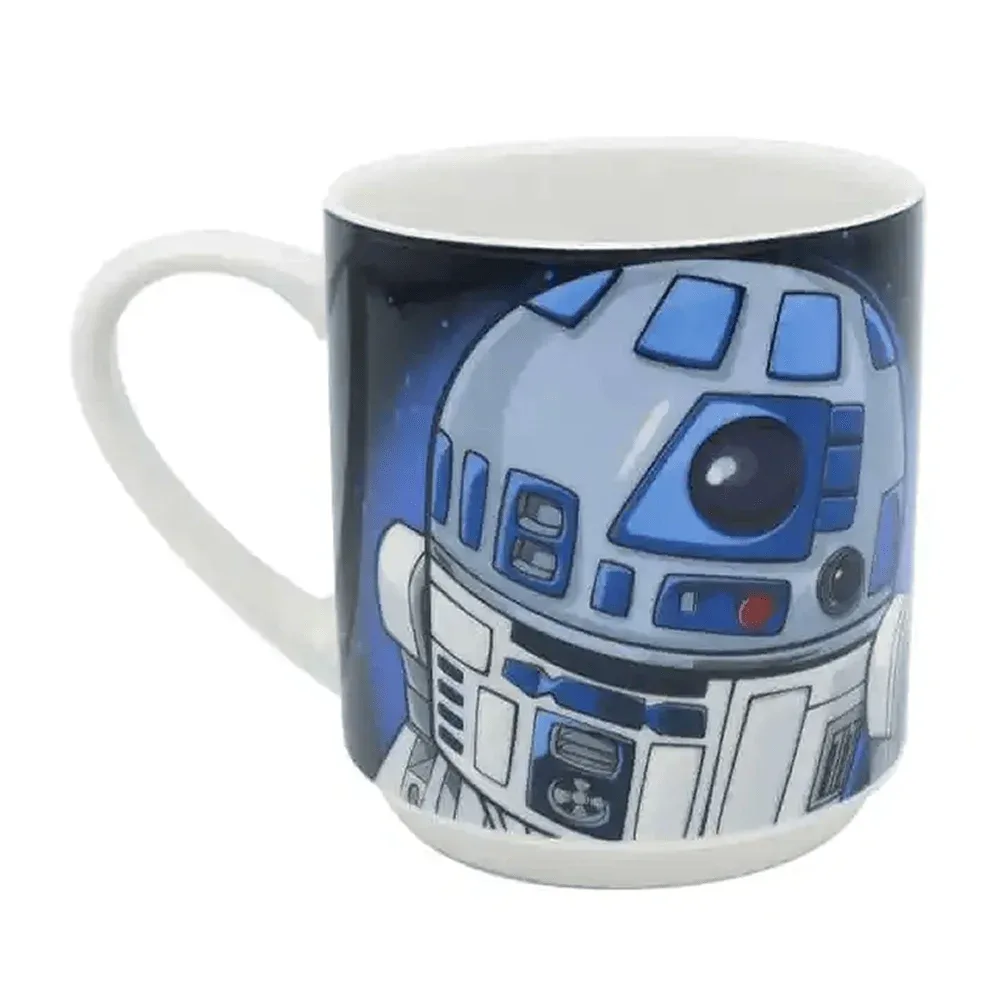 Juego de 4 tazas de porcelana apilables con capacidad 330ml y diseño star wars / 611890
