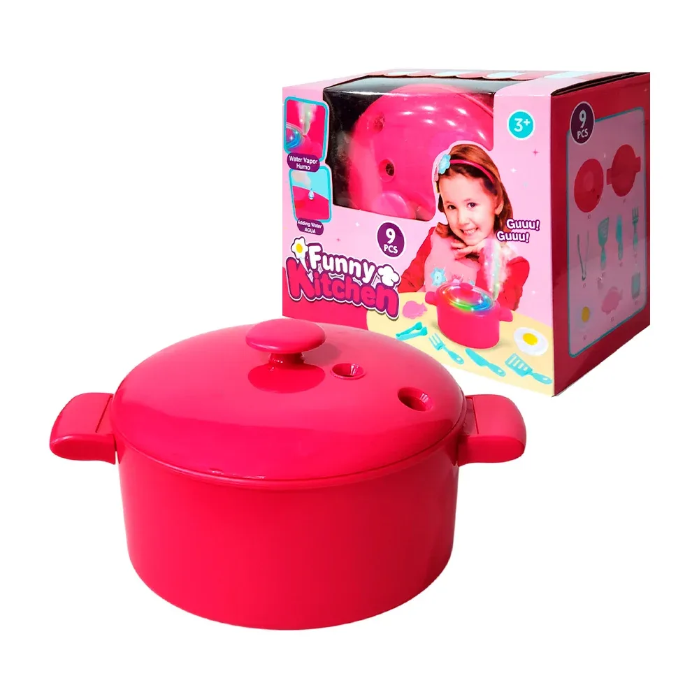 1pza Olla de juguete pequeña, de plástico con función de humidificador / 018-73