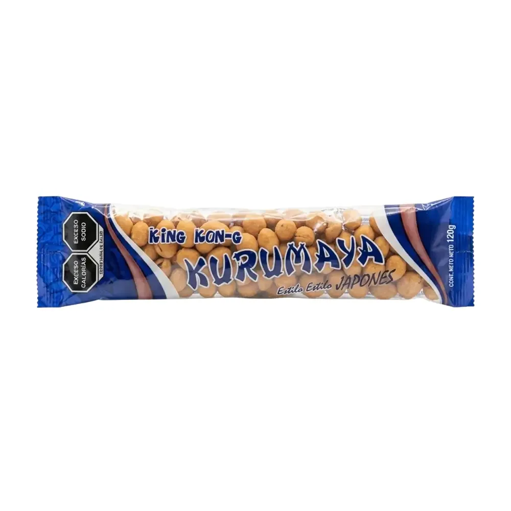 1pza tubo con 120g de cacahuate kurumaya king kon-g estilo japonés / 202630