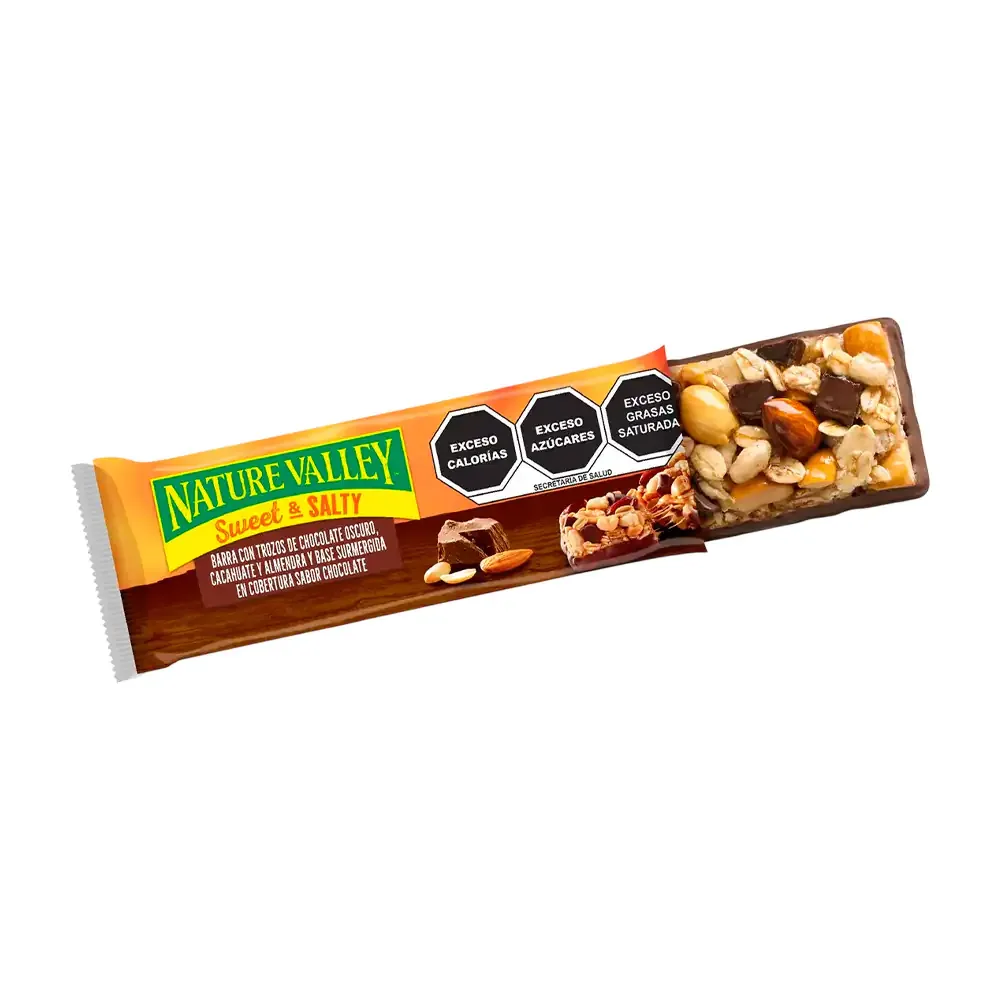 Barra nature valley sweet and salty de granola natural con chocolate, 30g / 772076
