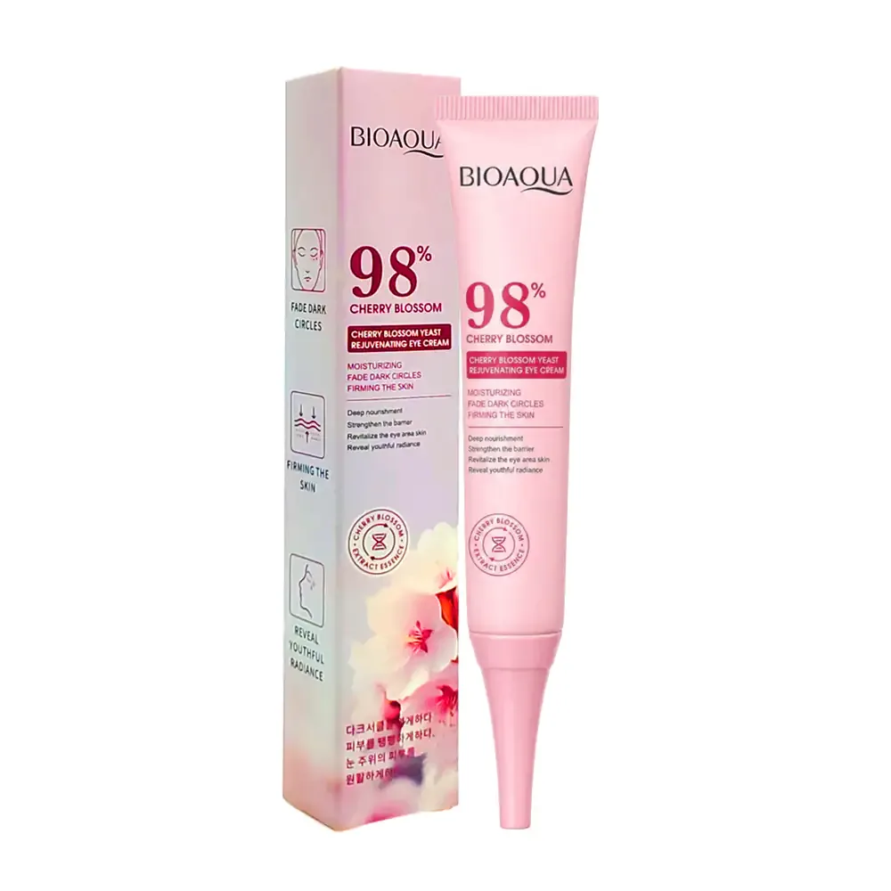 Crema para contorno de ojos rejuvenecedora con extracto de flor de cerezo al 98%