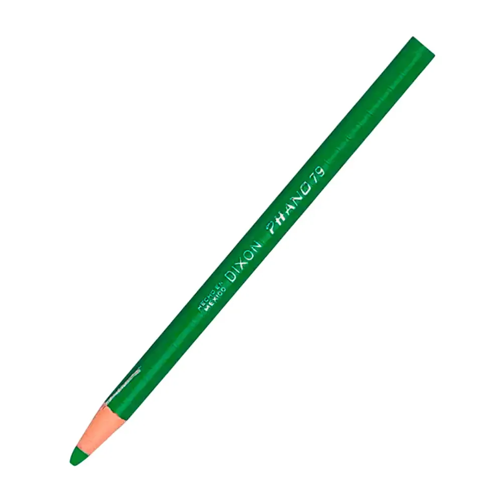 1pza lápiz de cera dixon en color verde / marcador.cera.verde