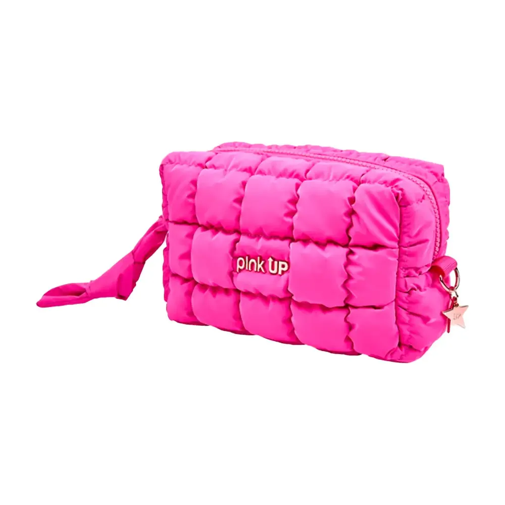 Bolsa cosmetiquera de mano pink up acolchada e impermeable + agarradera