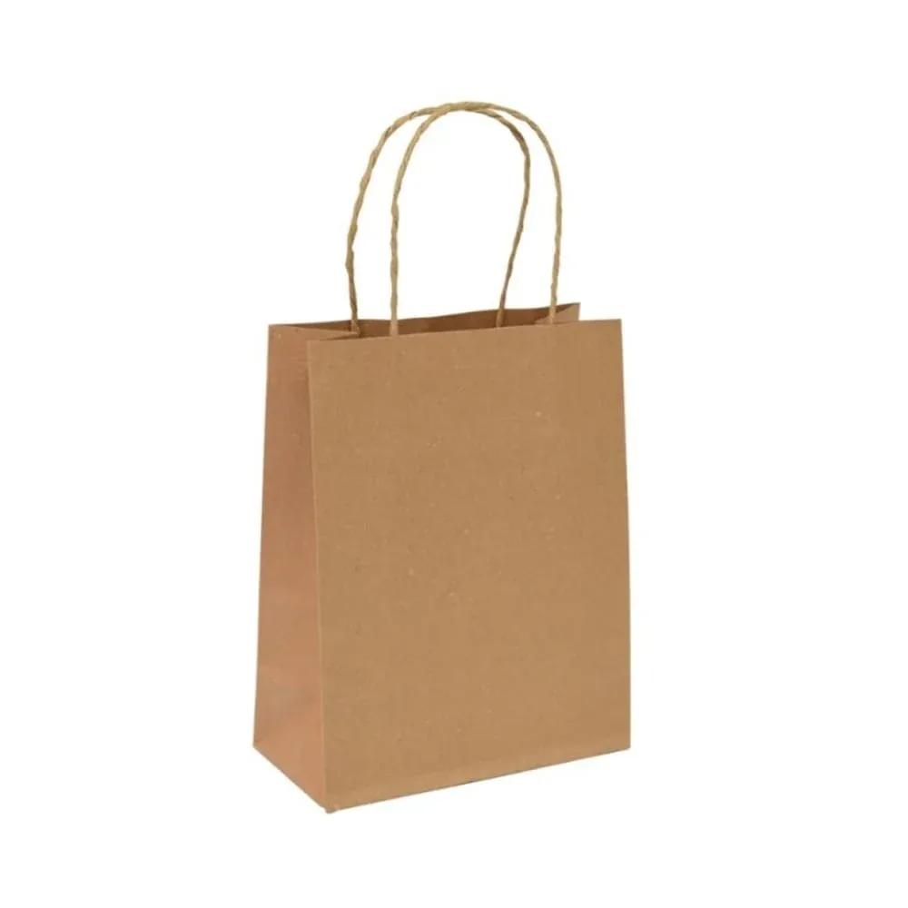 1pza Bolsa grande de papel kraft sin diseño para regalo 24.5x33.5cm