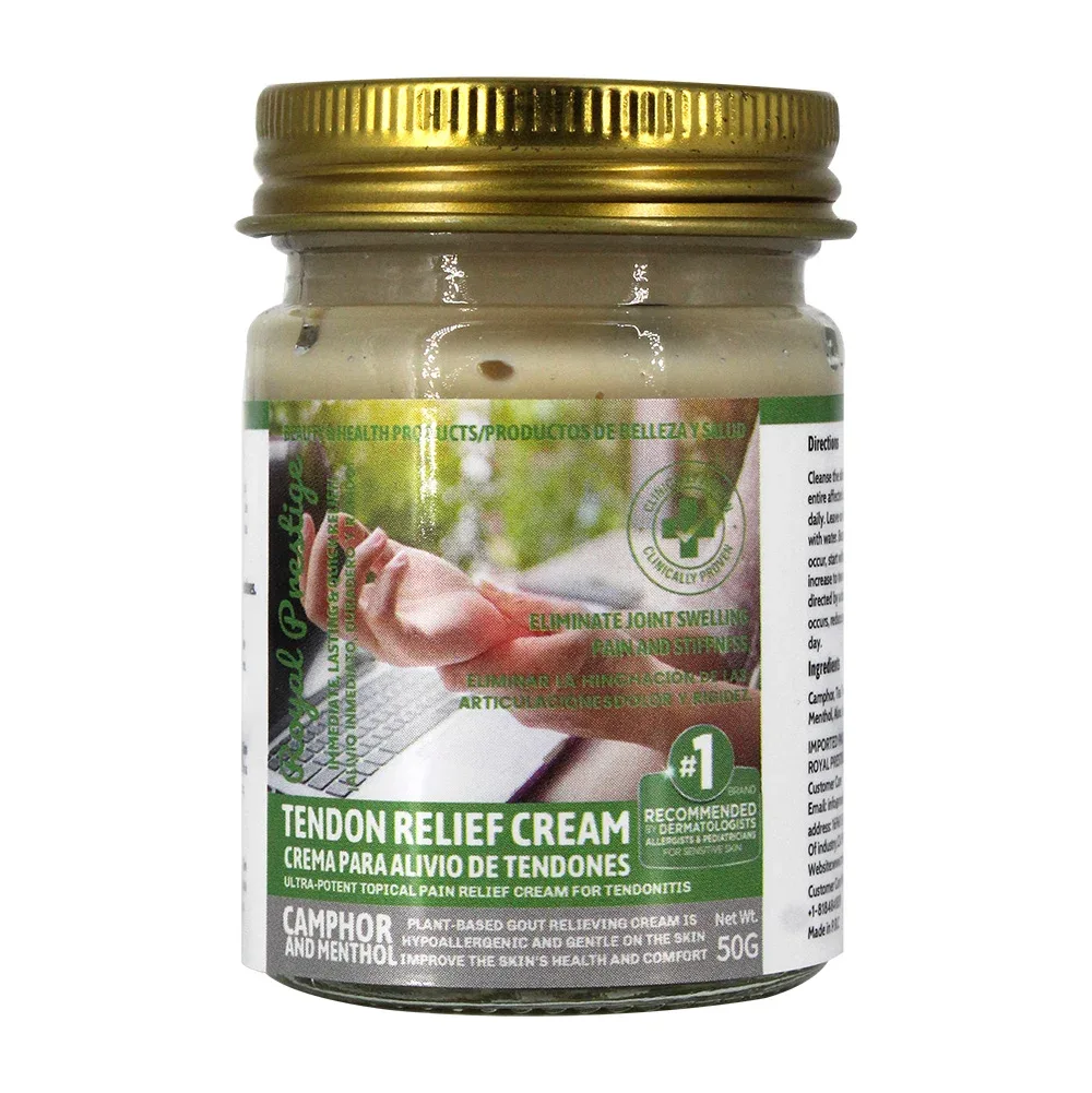 Crema de alcanfor y mentol para aliviar el dolor de tendones dañados, músculos y ligamentos 50g / royal prestige