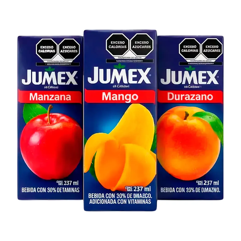 Caja de jugo Jumex tetra pack con capacidad de 237ml, variedad de sabores / 105599
