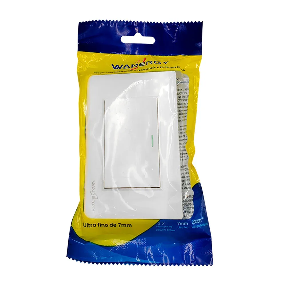 Placa apagador wanergy sencillo con 3 módulos, blanco marfil / 05218