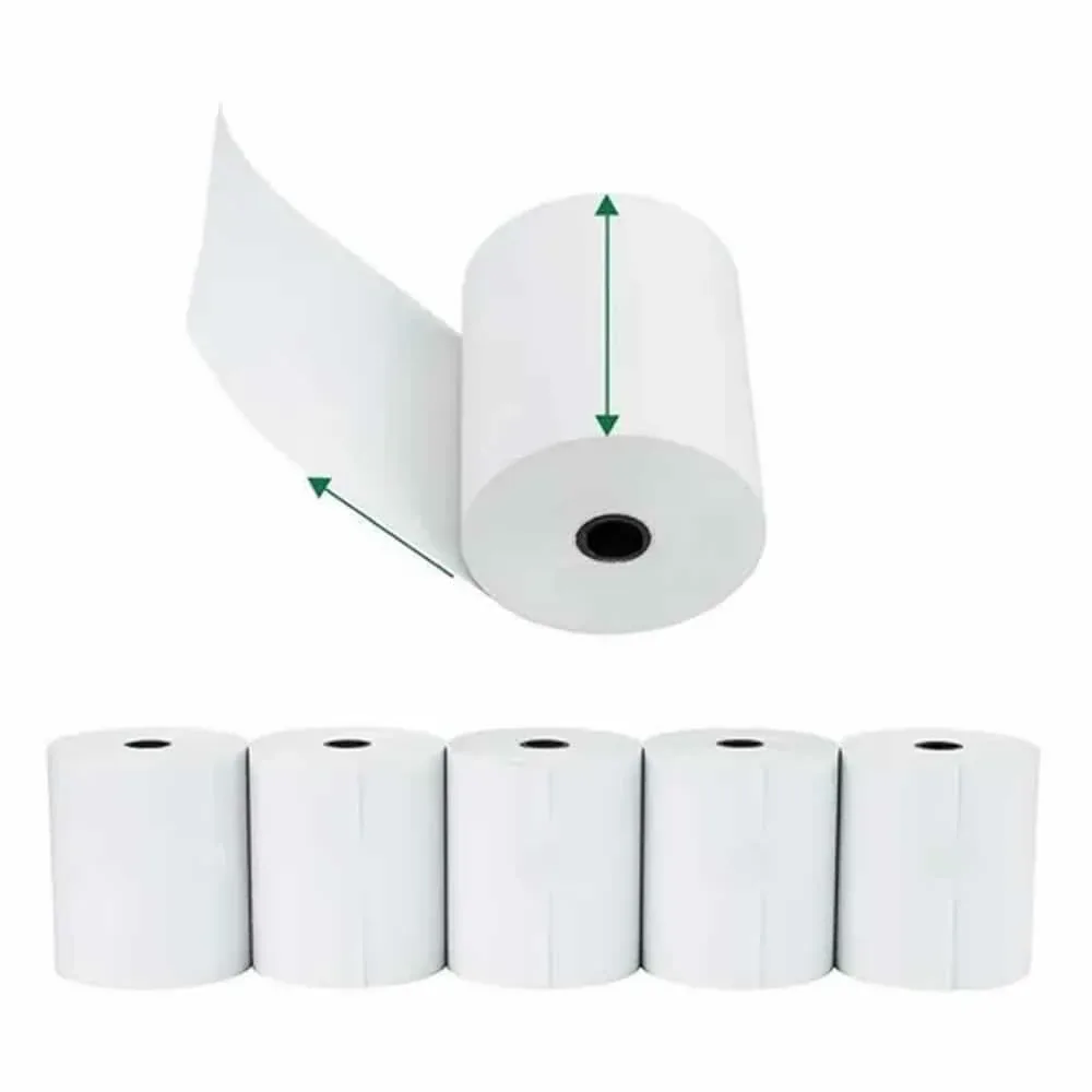 Paquete con 5 rollos de papel térmico para impresora 5.5x4cm / 611 / aa-1093-8