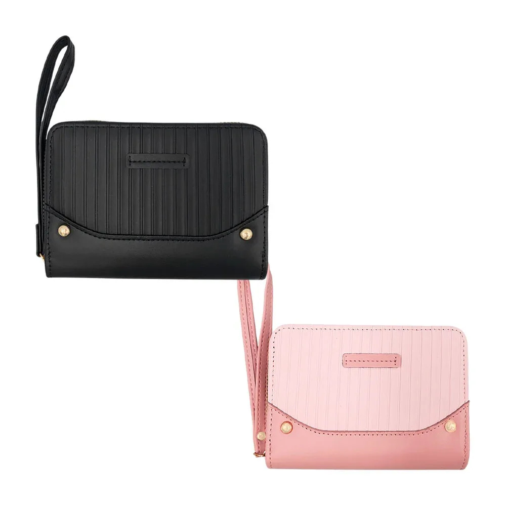 Cartera monedero para dama, múltiples compartimentos internos + correa, variedad