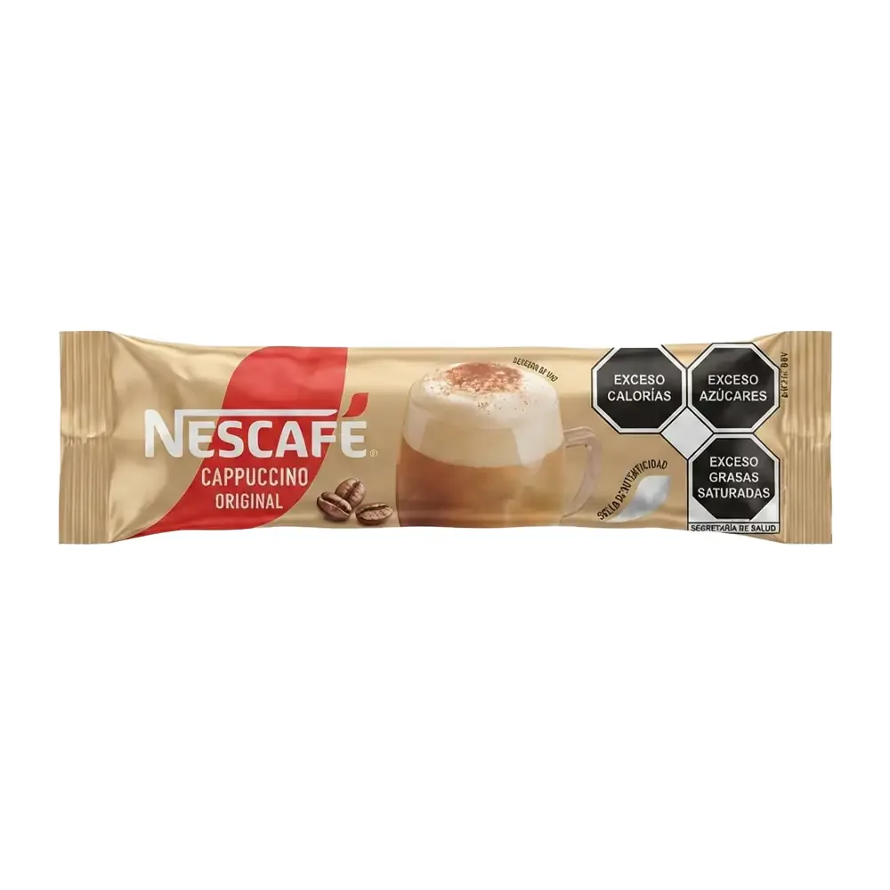 1pz sobre de café nescafe sabor cappuccino original, 22g / 629128