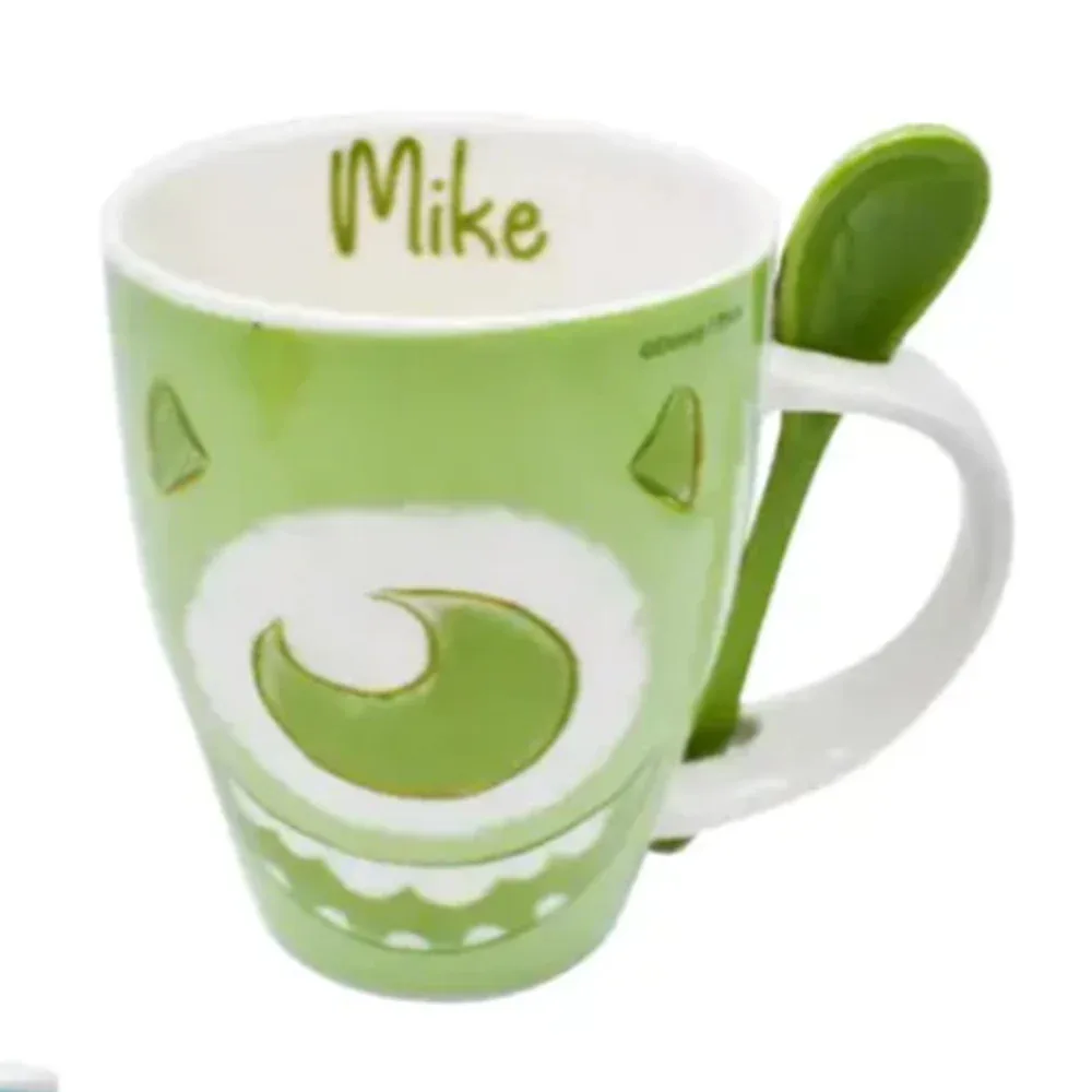 Juego de 2 tazas de porcelana con cucharas de cerámica y diseño de Monster Inc. con capacidad para 340ml / 1738-202