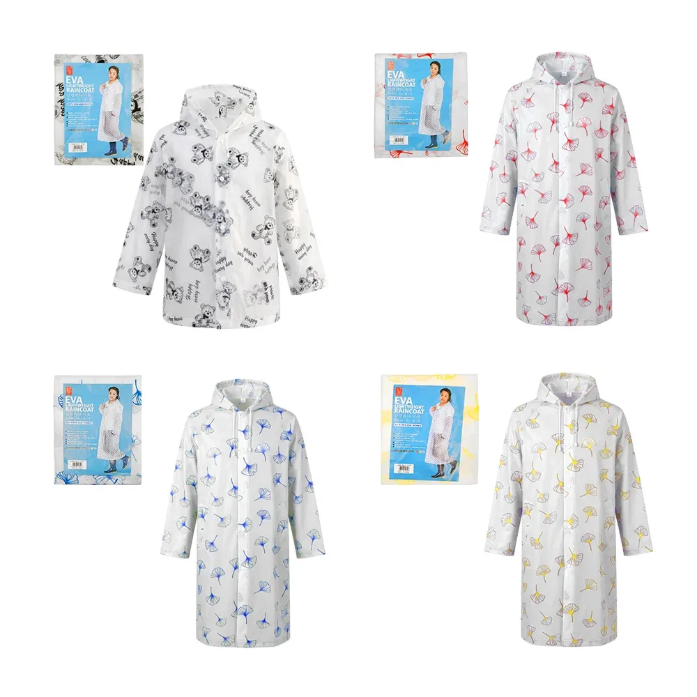 1pza Impermeable tipo poncho con estampado para adulto, variedad de modelos / eva lightweight raincoat / 81374