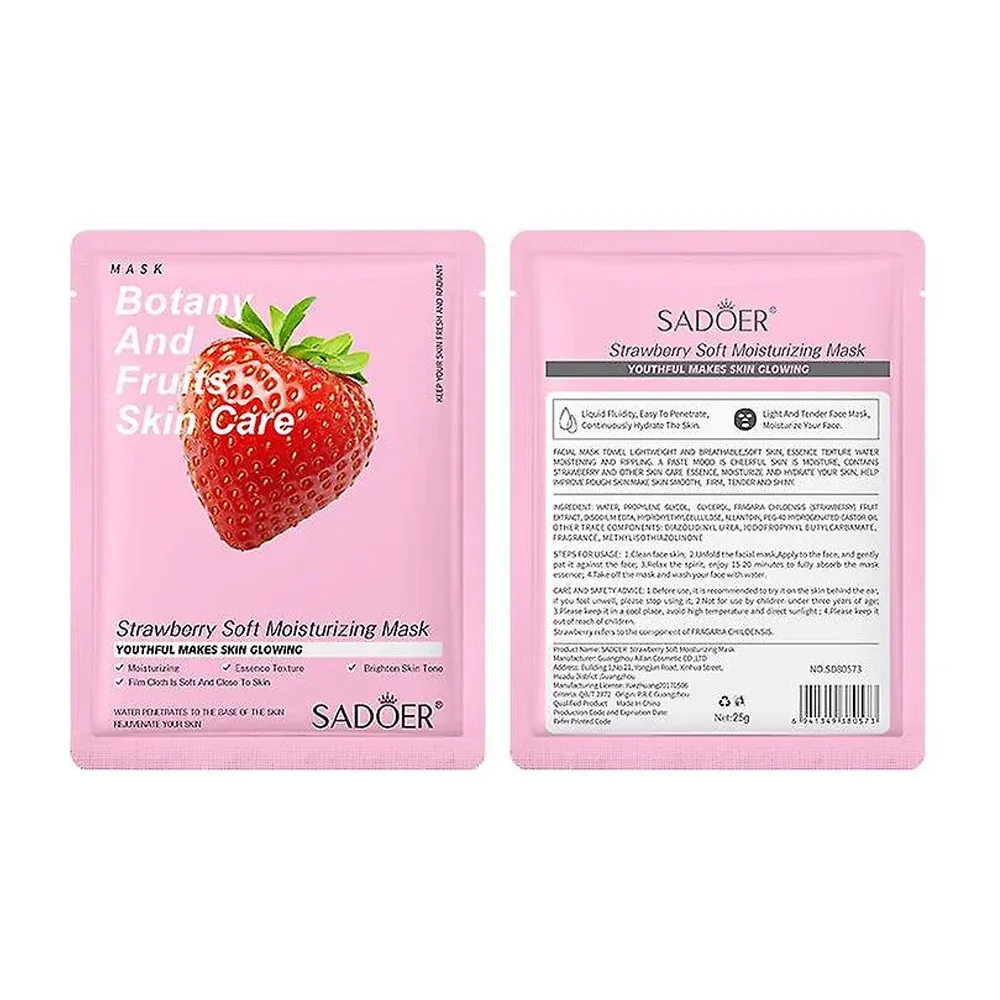 Mascarilla facial nutritiva sadoer con extracto de fresas, 25g / sd80573 / sd80793