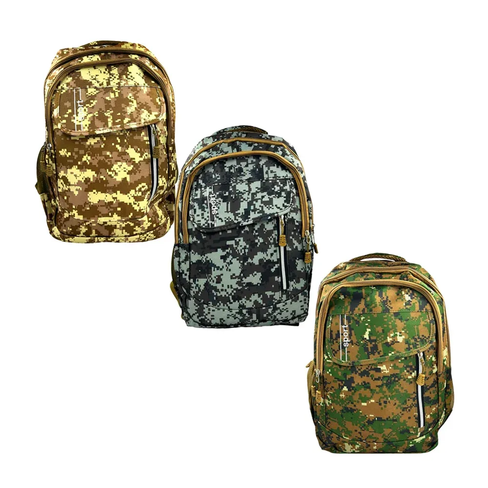Mochila grande táctica de 4 compartimentos con diseño camuflajeado militar, variedad de colores / sport