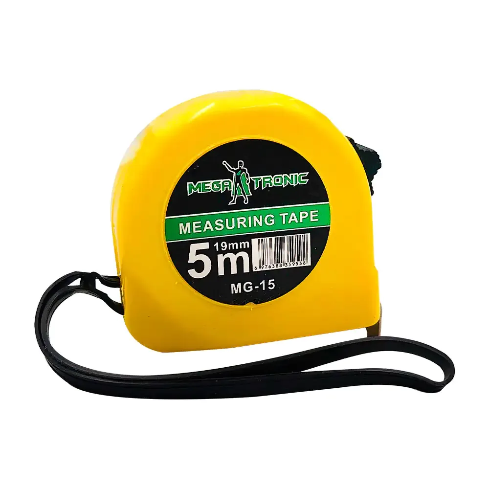 1pz Flexómetro / cinta métrica megatronic de 5m y 19mm con agarradera