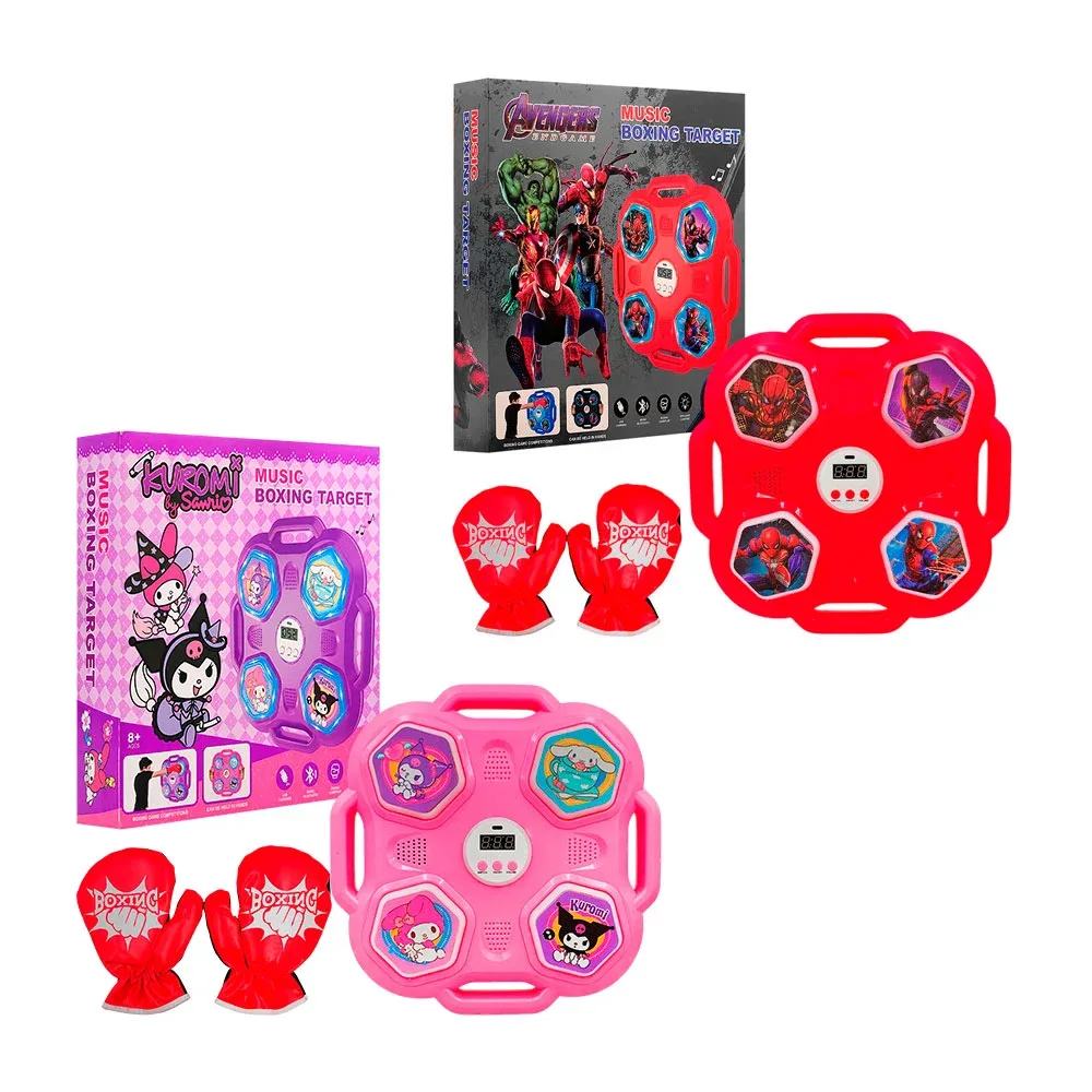 Máquina boxeo musical con 4 colchonetas, diseño de personaje animado, variedad