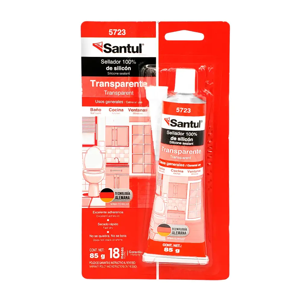 Sellador de silicón multiusos transparente con aplicador de 85g / 5723