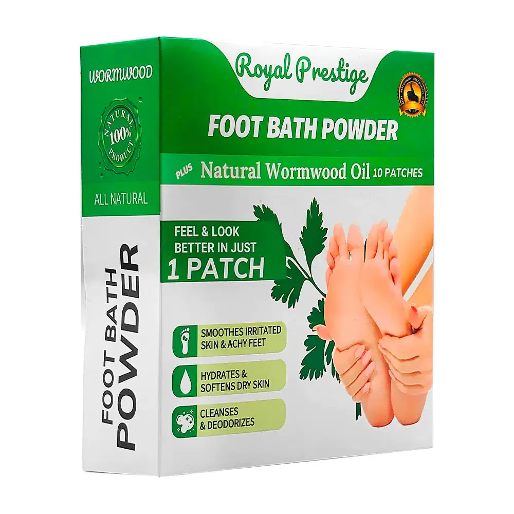 Paquete con 10 parches de extractos naturales para desintoxicar los pies