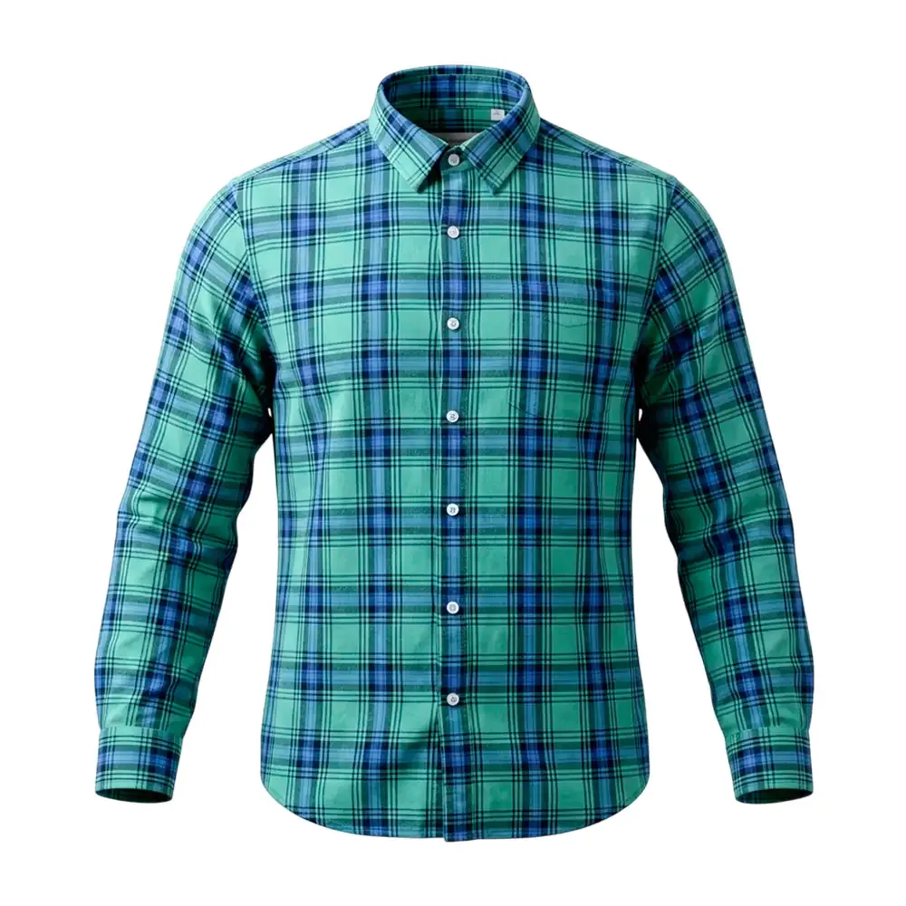 Camisa levis original de vestir, manga larga en tonos aqua + bolsillo, variedad