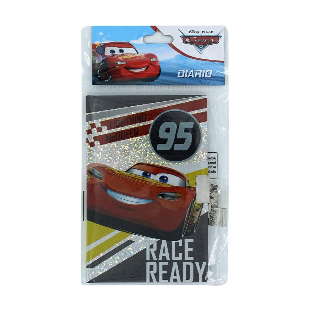 Mini diario infantil con diseño de cars + candado y llaves / 26049