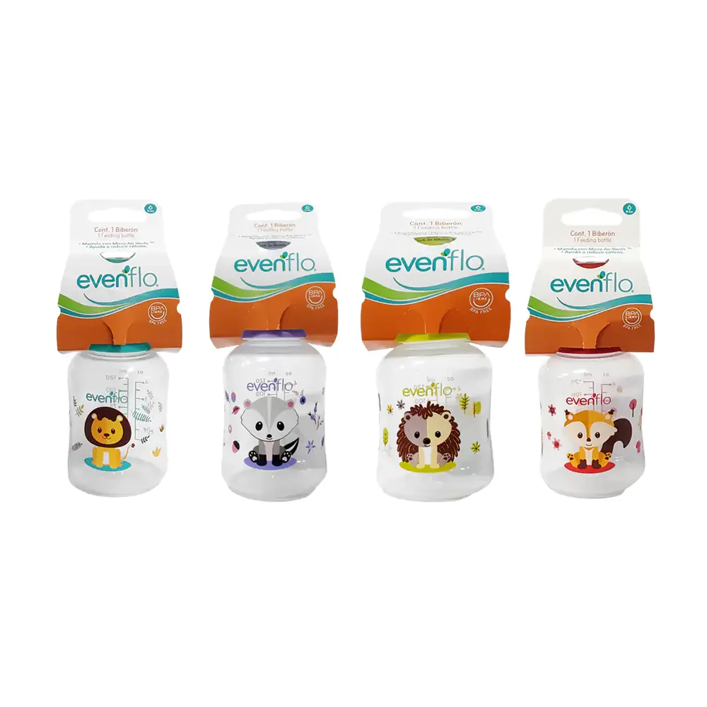 Biberón evenflo libre de bpa, 120ml con estampado, variedad de modelos / 513318