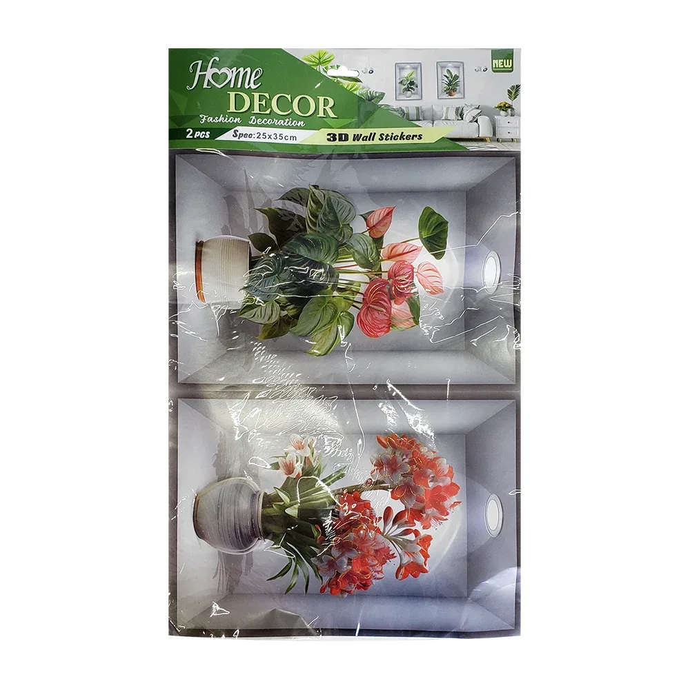2pzas Stickers pegatinas de pared con diseño 3d de flores, 25x35cm, variedad de modelos / home decor / fd-al002