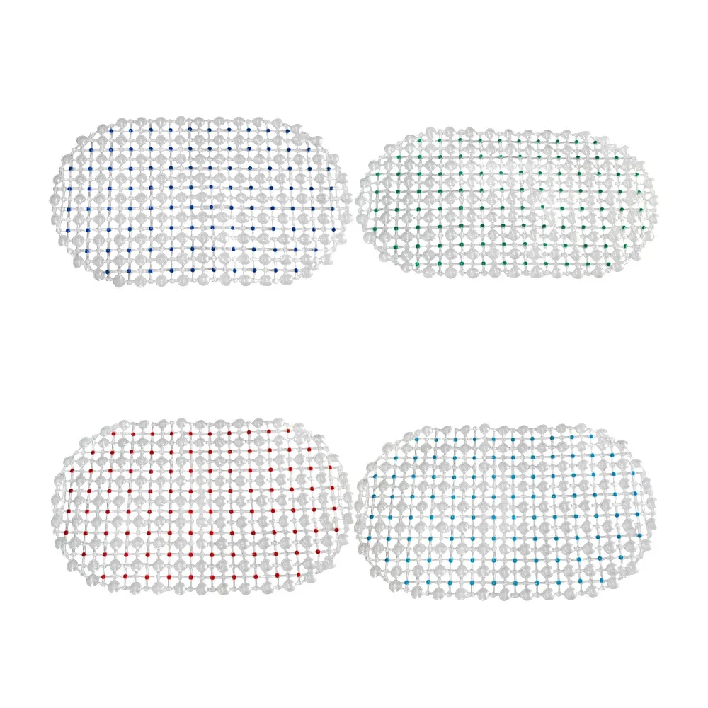Tapete de baño ovalado con protección anticaídas, varios de colores, 65x35cm