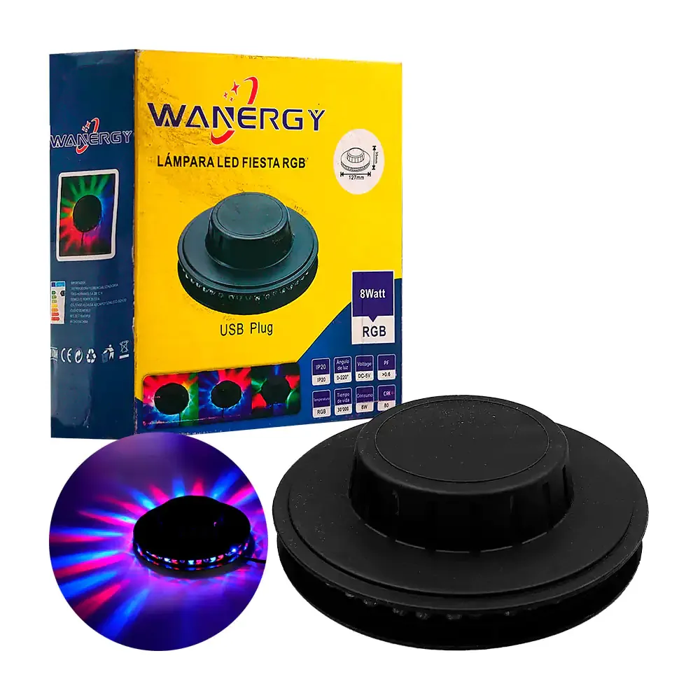Lámpara led con diseño de plafón con iluminación rgb para fiestas / 41154
